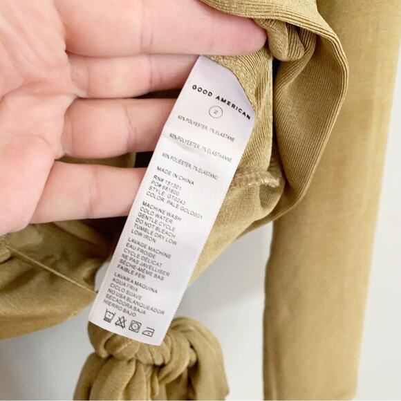 Good American Shimmer Wrap Top Medium NWT - Picture 5 of 6